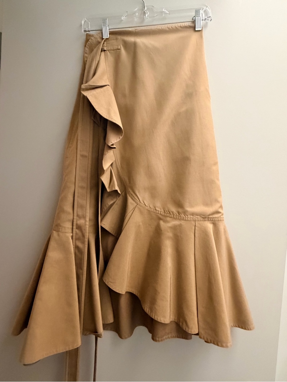 Celine Phoebe Philo Khaki Wrap A-Line Skirt size 36. - Picture 1 of 3